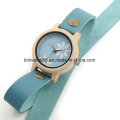 Wrap Around Fashion montre en bambou Lady